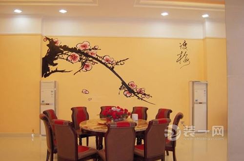 餐厅手绘墙设计