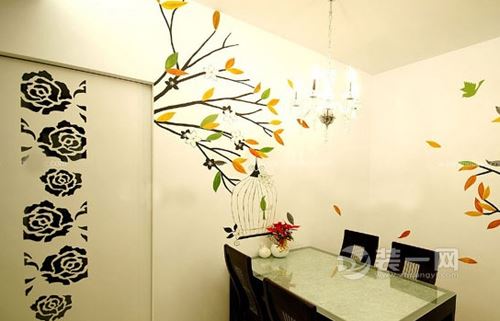 餐厅手绘墙设计